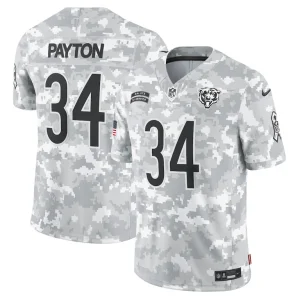 Walter payton chicago bears nike 2024 salute to service retired player limited jersey Arctic camo