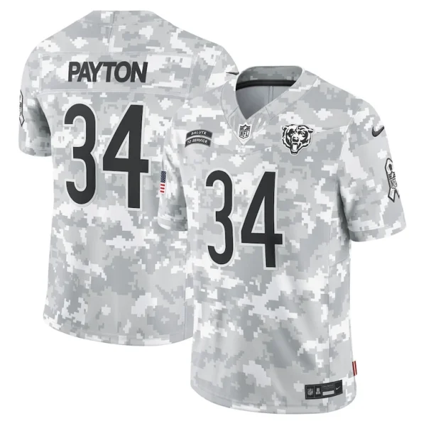 Walter payton chicago bears nike 2024 salute to service retired player limited jersey Arctic camo