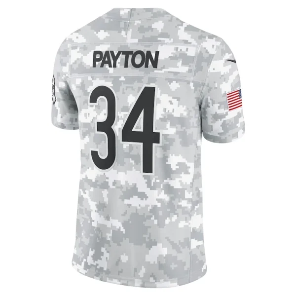 Walter payton chicago bears nike 2024 salute to service retired player limited jersey Arctic camo L