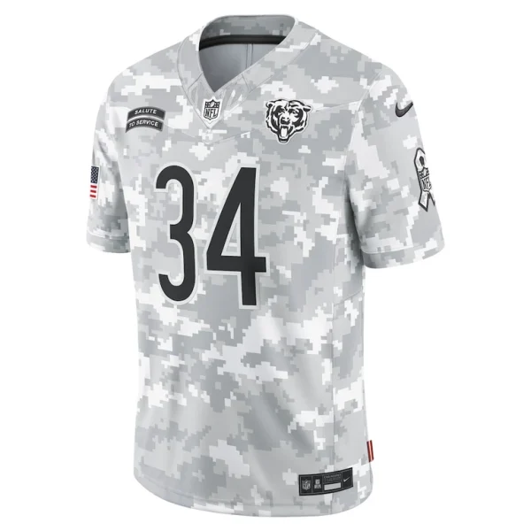 Walter payton chicago bears nike 2024 salute to service retired player limited jersey Arctic camo M
