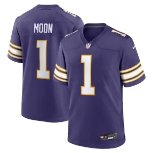 Warren moon minnesota vikings nike classic retired player game jersey Purple