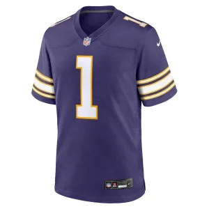 Warren moon minnesota vikings nike classic retired player game jersey Purple M