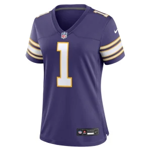 Warren moon minnesota vikings nike womens classic retired player game jersey Purple M