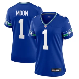 Warren moon seattle seahawks nike womens throwback retired player game jersey Royal