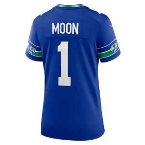 Warren moon seattle seahawks nike womens throwback retired player game jersey Royal L