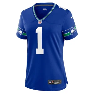 Warren moon seattle seahawks nike womens throwback retired player game jersey Royal M