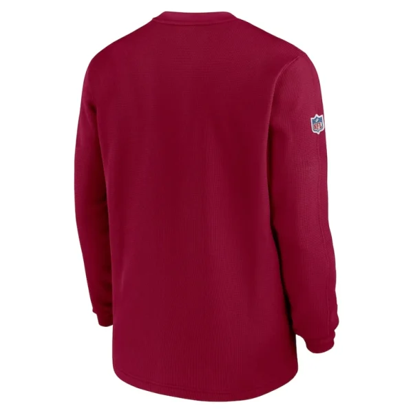 Washington commanders nike 2023 sideline throwback heavy brushed waffle long sleeve top Burgundy L