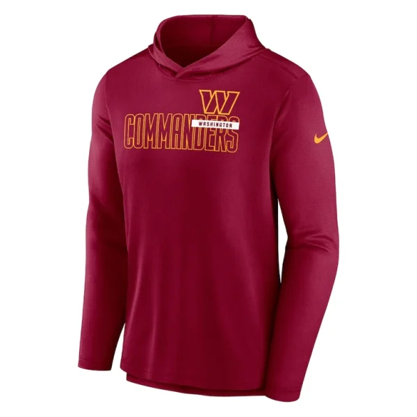 Washington commanders nike lightweight performance hooded long sleeve t shirt Burgundy M