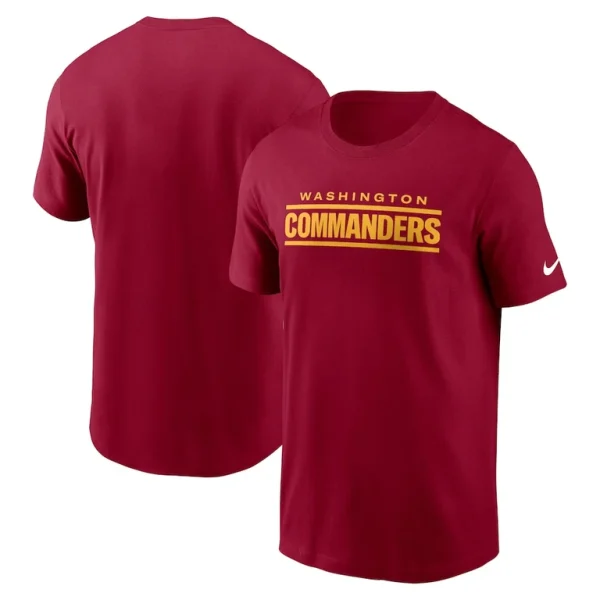 Washington commanders nike primetime wordmark essential t shirt Burgundy