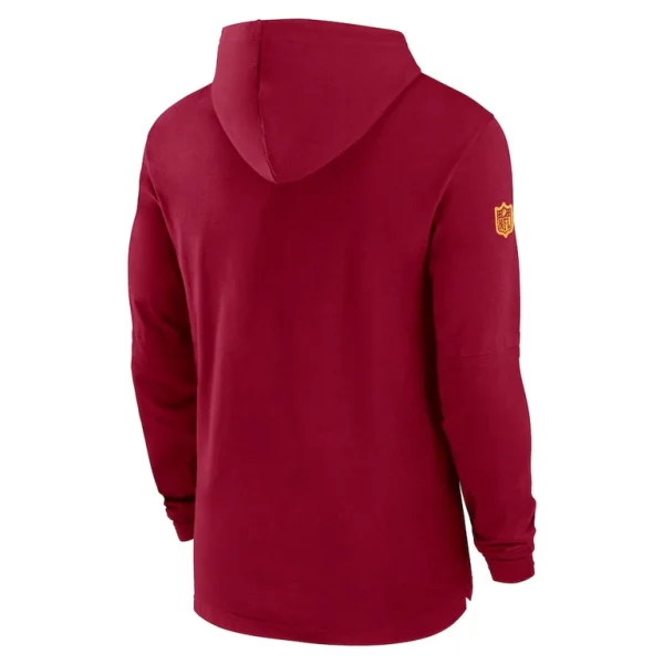 Washington commanders nike sideline hoodie performance long sleeve t shirt Burgundy L