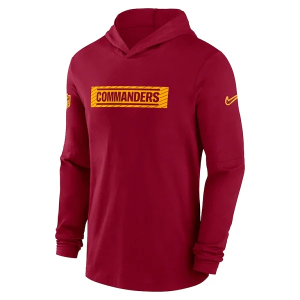 Washington commanders nike sideline hoodie performance long sleeve t shirt Burgundy M