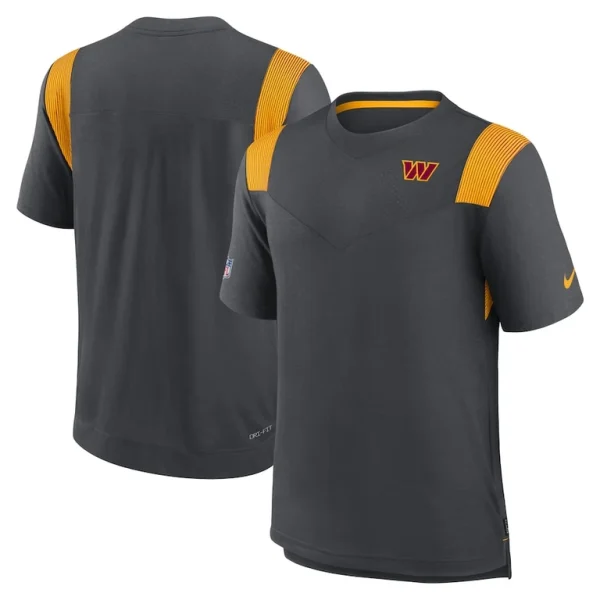 Washington commanders nike sideline tonal logo performance player t shirt Charcoal