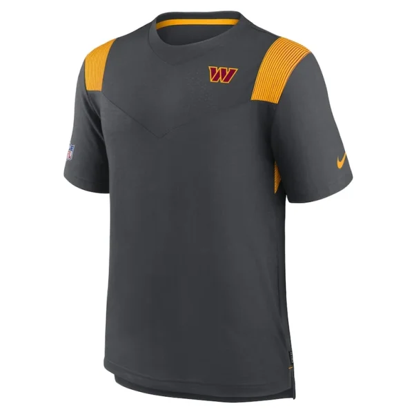 Washington commanders nike sideline tonal logo performance player t shirt Charcoal M