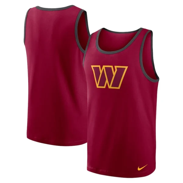 Washington commanders nike tri blend tank top Burgundy