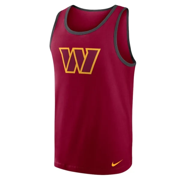 Washington commanders nike tri blend tank top Burgundy M