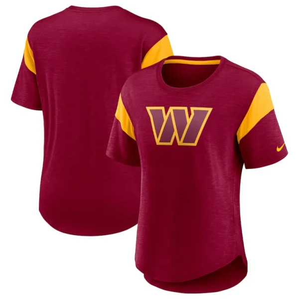 Washington commanders nike womens primary logo fashion top Burgundy