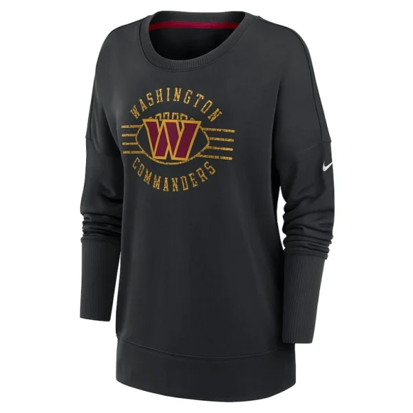 Washington commanders nike womens rewind playback icon performance pullover sweatshirt Black S