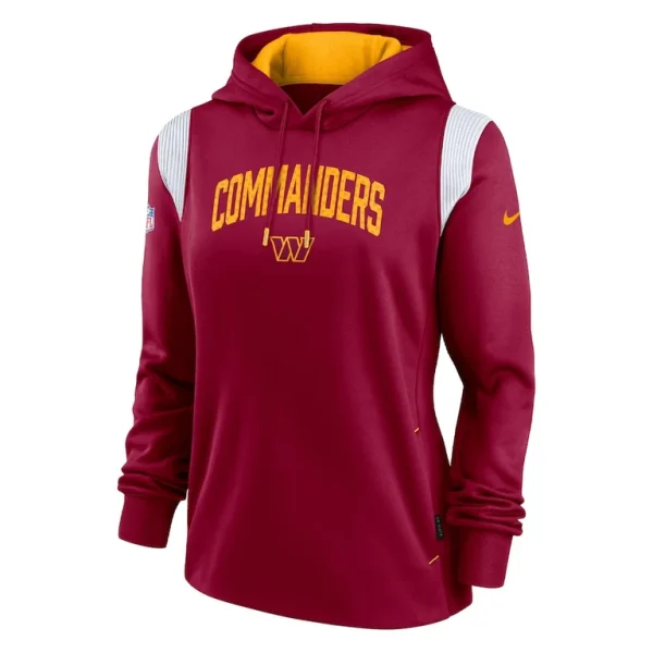 Washington commanders nike womens sideline stack performance pullover hoodie Burgundy S
