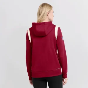 Washington commanders nike womens sideline stack performance pullover hoodie Burgundy XL