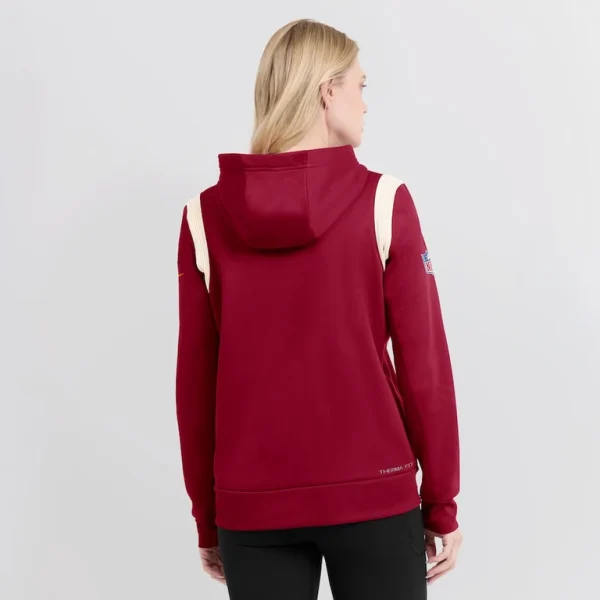 Washington commanders nike womens sideline stack performance pullover hoodie Burgundy XL