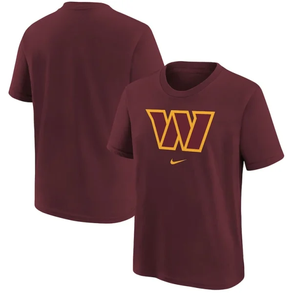 Washington commanders nike youth team logo t shirt Burgundy