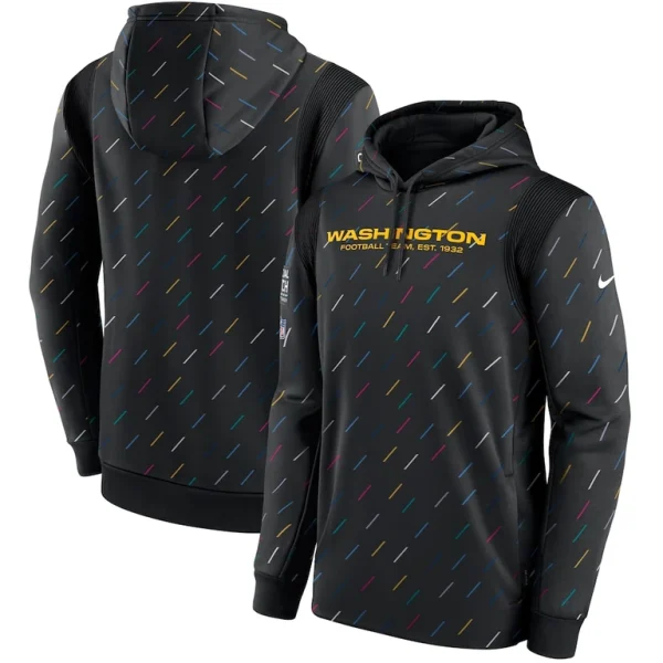 Washington football team nike nfl crucial catch therma pullover hoodie Charcoal