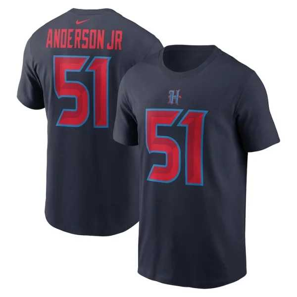 Will anderson jr. houston texans nike name number t shirt Navy