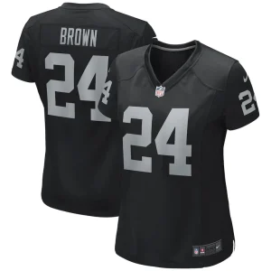 Willie brown las vegas raiders nike womens game retired player jersey Black