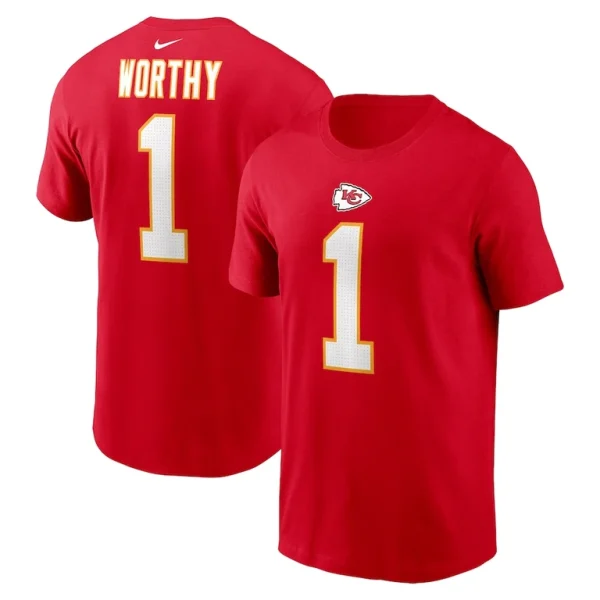 Xavier worthy kansas city chiefs nike name number t shirt Red