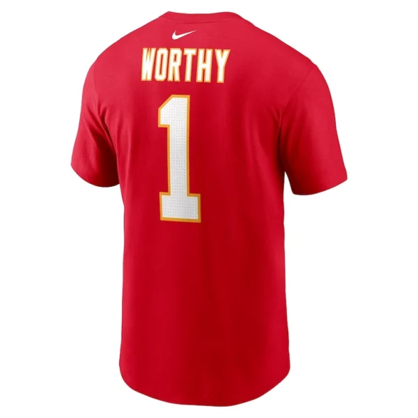 Xavier worthy kansas city chiefs nike name number t shirt Red L