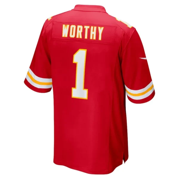 Xavier worthy kansas city chiefs nike super bowl lix game jersey Red L