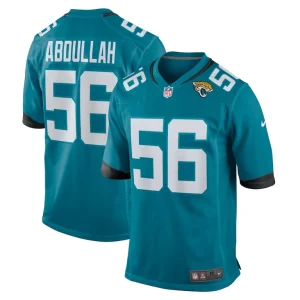 Yasir abdullah jacksonville jaguars nike team game jersey Teal
