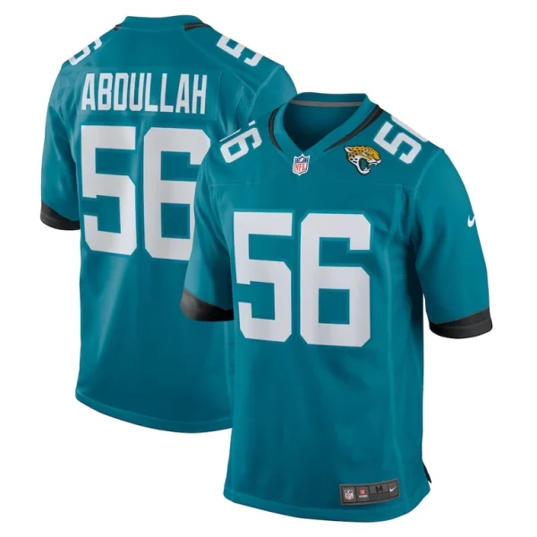 Yasir abdullah jacksonville jaguars nike team game jersey Teal