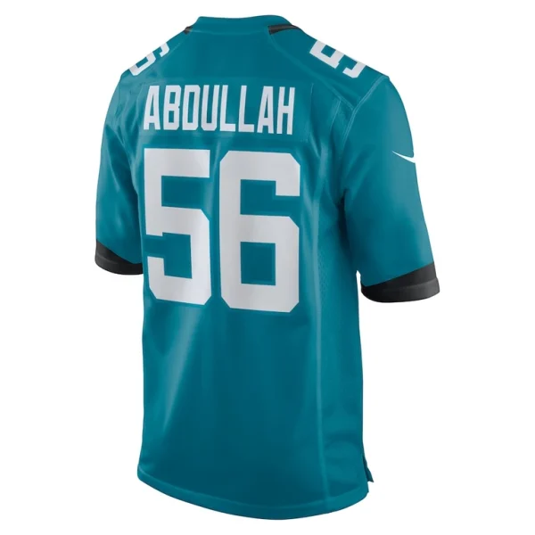 Yasir abdullah jacksonville jaguars nike team game jersey Teal L