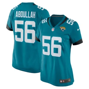 Yasir abdullah jacksonville jaguars nike womens team game jersey Teal