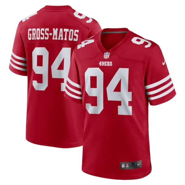 Yetur gross matos san francisco 49ers nike team game jersey Scarlet