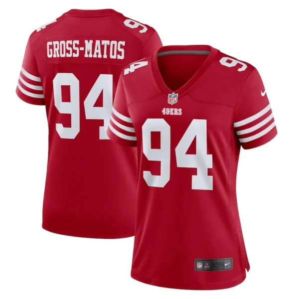 Yetur gross matos san francisco 49ers nike womens team game jersey Scarlet