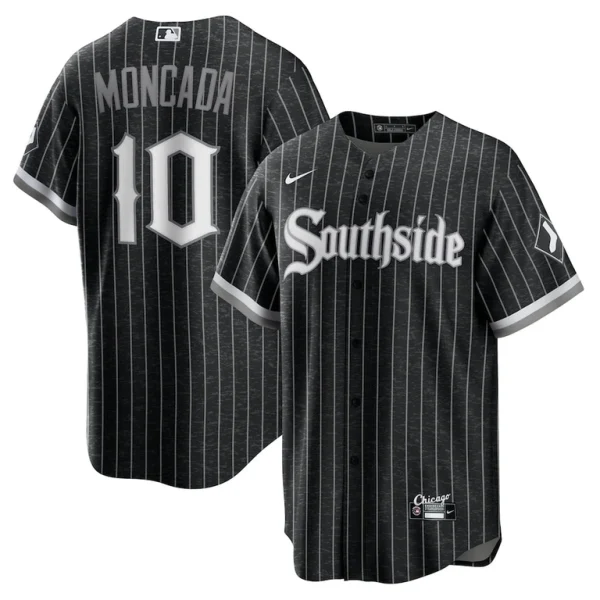 Yoan moncada chicago white sox nike city connect replica player jersey Black