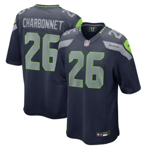 Zach charbonnet seattle seahawks nike game jersey College navy