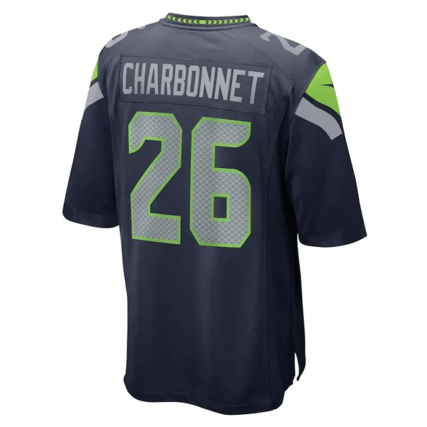 Zach charbonnet seattle seahawks nike game jersey College navy L