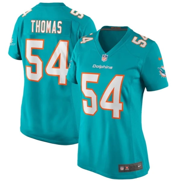 Zach thomas miami dolphins nike womens game retired player jersey Aqua