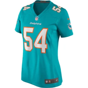 Zach thomas miami dolphins nike womens game retired player jersey Aqua M