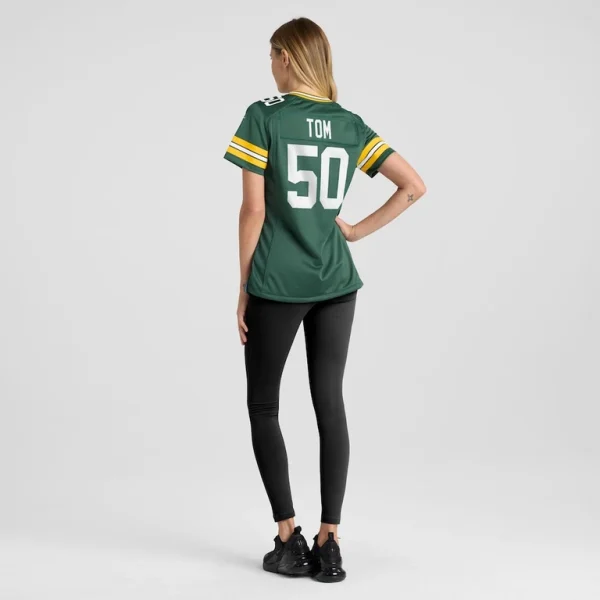 Zach tom green bay packers nike womens player game jersey Green 2XL