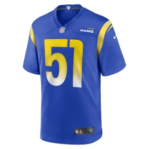 Zach vanvalkenburg los angeles rams nike team game jersey Royal M