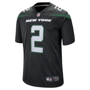 Zach wilson new york jets nike alternate game jersey Black M
