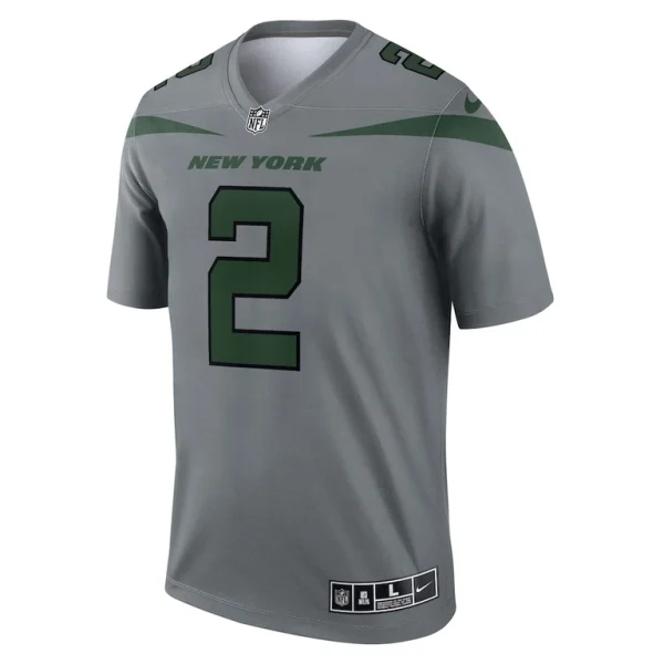 Zach wilson new york jets nike inverted legend player performance top Gray M
