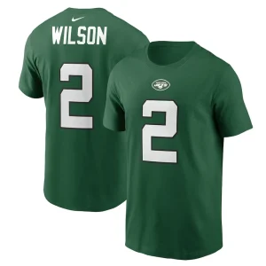 Zach wilson new york jets nike player name number t shirt Green