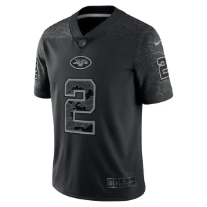 Zach wilson new york jets nike rflctv limited jersey Black L