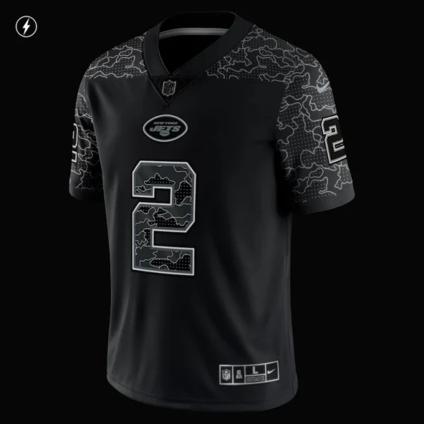 Zach wilson new york jets nike rflctv limited jersey Black XL