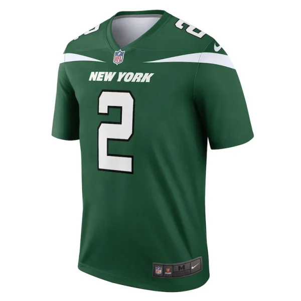 Zach wilson new york jets nike team legend player performance top Gotham green M